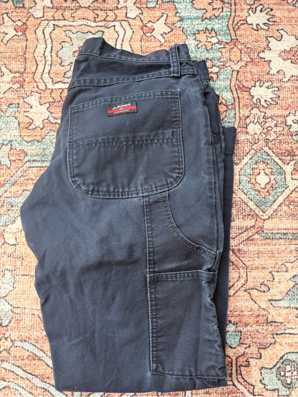 Bulwark Fire Resistant navyWork Pants with Patch Pocket